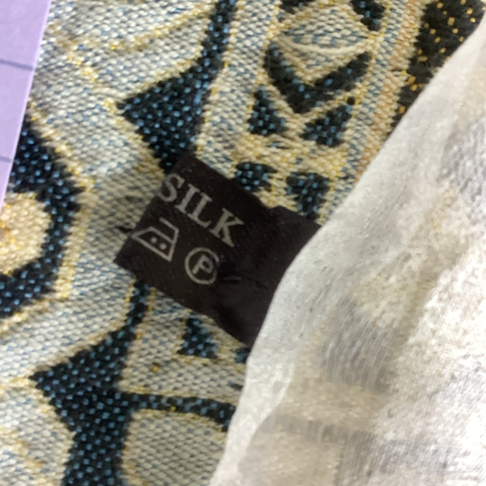 Sheer Silk Striped Rectangular Scarf - Picture 14 of 14